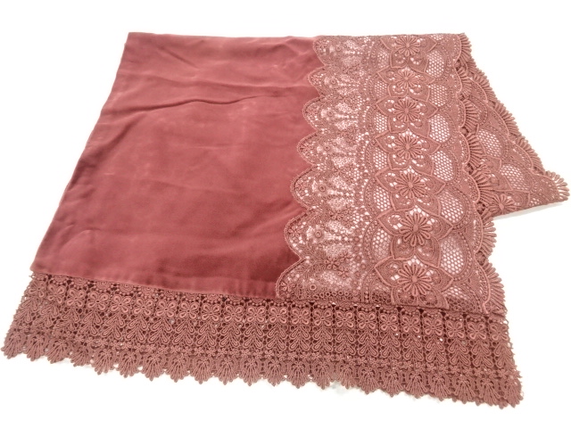 ビロードレース花模様ショール